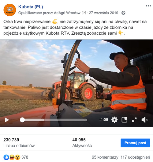 Kubota - wideo rolnicze