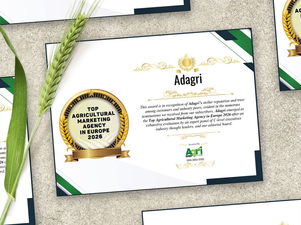 Adagri z&nbsp;tytułem „Top Agricultural Marketing Agency in Europe 2026”