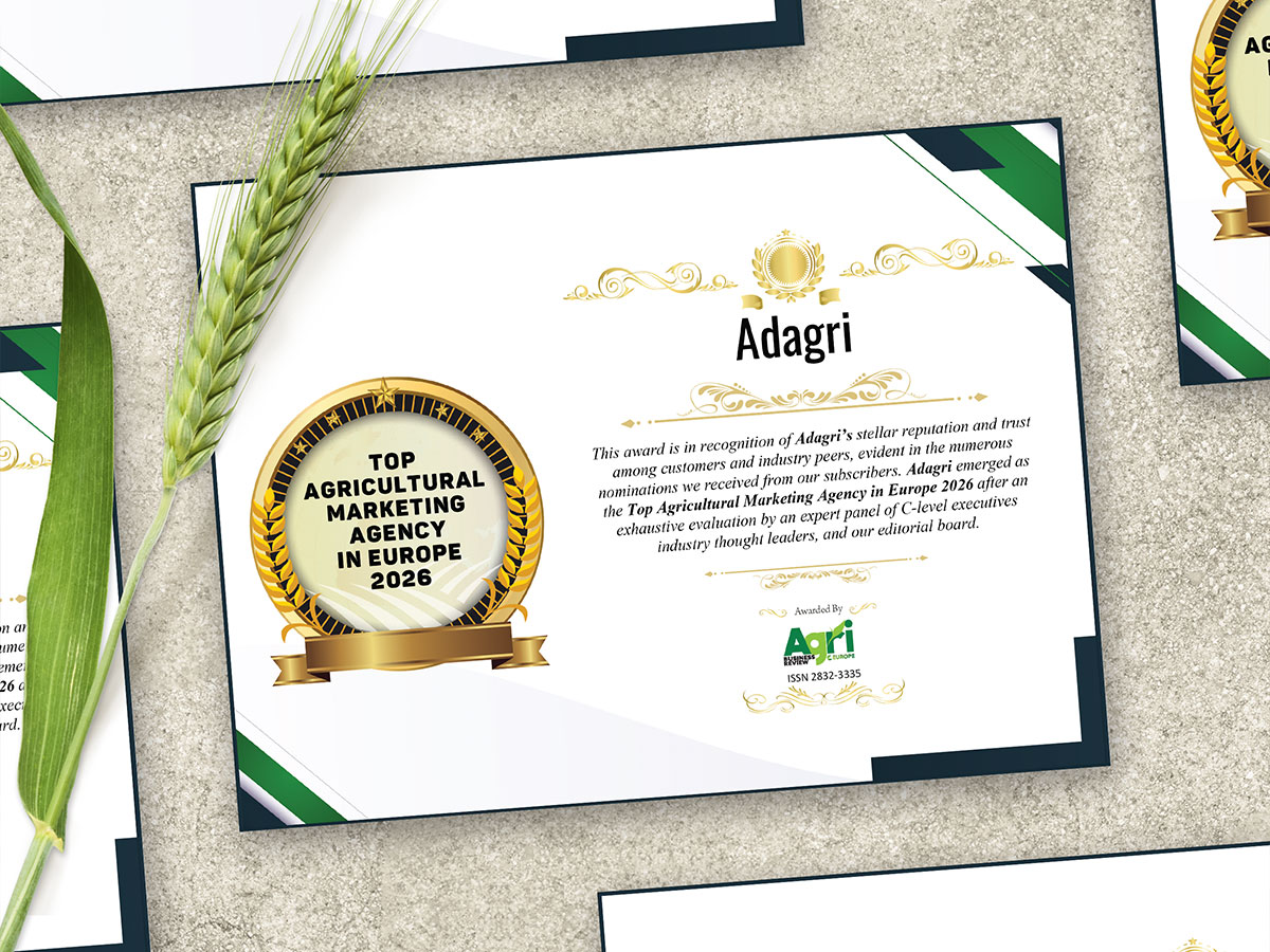 Adagri with the prestigious title „Top Agricultural Marketing Agency in Europe 2026” – a new era of precision communication
